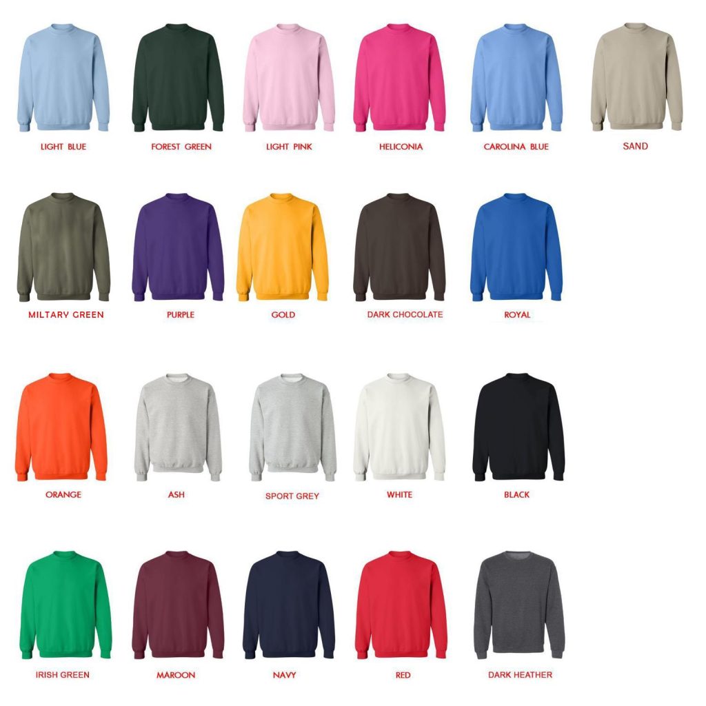 sweatshirt color chart - Sword Art Online Store