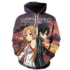 2023 NEW Sword Art Online 3D Print Anime Hoodies Fashion Sweatshirts Men Women Harajuku Streetwear SAO 10 - Sword Art Online Store