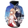 2023 NEW Sword Art Online 3D Print Anime Hoodies Fashion Sweatshirts Men Women Harajuku Streetwear SAO 12 - Sword Art Online Store