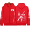 Anime Sword Art Online Logo Print Hoodie Sweatshirts Long Sleeve Streewear Pullover Clothes Zip Up Hoodie 4 - Sword Art Online Store