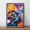 Canvas Painting Sword Art Online Kirito Asuna Poster Japan Video Game Anime Prints Art Wall Pictures 1 - Sword Art Online Store