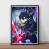 Canvas Painting Sword Art Online Kirito Asuna Poster Japan Video Game Anime Prints Art Wall Pictures 2 - Sword Art Online Store