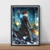 Canvas Painting Sword Art Online Kirito Asuna Poster Japan Video Game Anime Prints Art Wall Pictures 3 - Sword Art Online Store