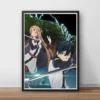 Canvas Painting Sword Art Online Kirito Asuna Poster Japan Video Game Anime Prints Art Wall Pictures 6 - Sword Art Online Store