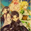 Japanese Anime Sword Art Online SAO Good Quality Painting Coated Poster White Paper For Home Bar 10 - Sword Art Online Store