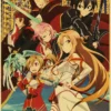 Japanese Anime Sword Art Online SAO Good Quality Painting Coated Poster White Paper For Home Bar 11 - Sword Art Online Store