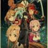 Japanese Anime Sword Art Online SAO Good Quality Painting Coated Poster White Paper For Home Bar 3 - Sword Art Online Store