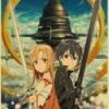 Japanese Anime Sword Art Online SAO Good Quality Painting Coated Poster White Paper For Home Bar 4 - Sword Art Online Store