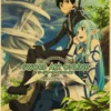 Japanese Anime Sword Art Online SAO Good Quality Painting Coated Poster White Paper For Home Bar 6 - Sword Art Online Store