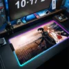 Sword Art Online Anime HD Print Mouse Mat RGB Gaming Mousepad LED Gamer Locking Edge Mouse 23 - Sword Art Online Store