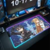 Sword Art Online Anime HD Print Mouse Mat RGB Gaming Mousepad LED Gamer Locking Edge Mouse 24 - Sword Art Online Store