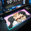 Sword Art Online Anime HD Print Mouse Mat RGB Gaming Mousepad LED Gamer Locking Edge Mouse 25 - Sword Art Online Store