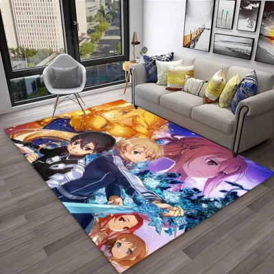 Sword Art Online SAO Novel Cartoon Carpet Rug for Home Living Room Bedroom Sofa Doormat Decor 19 - Sword Art Online Store