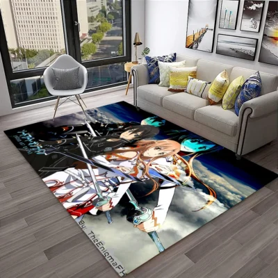 Sword Art Online SAO Novel Cartoon Carpet Rug for Home Living Room Bedroom Sofa Doormat Decor 20 - Sword Art Online Store