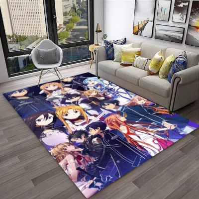 Sword Art Online SAO Novel Cartoon Carpet Rug for Home Living Room Bedroom Sofa Doormat Decor 23 - Sword Art Online Store