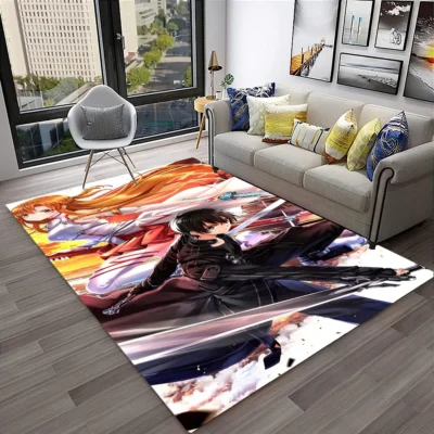 Sword Art Online SAO Novel Cartoon Carpet Rug for Home Living Room Bedroom Sofa Doormat Decor 26 - Sword Art Online Store